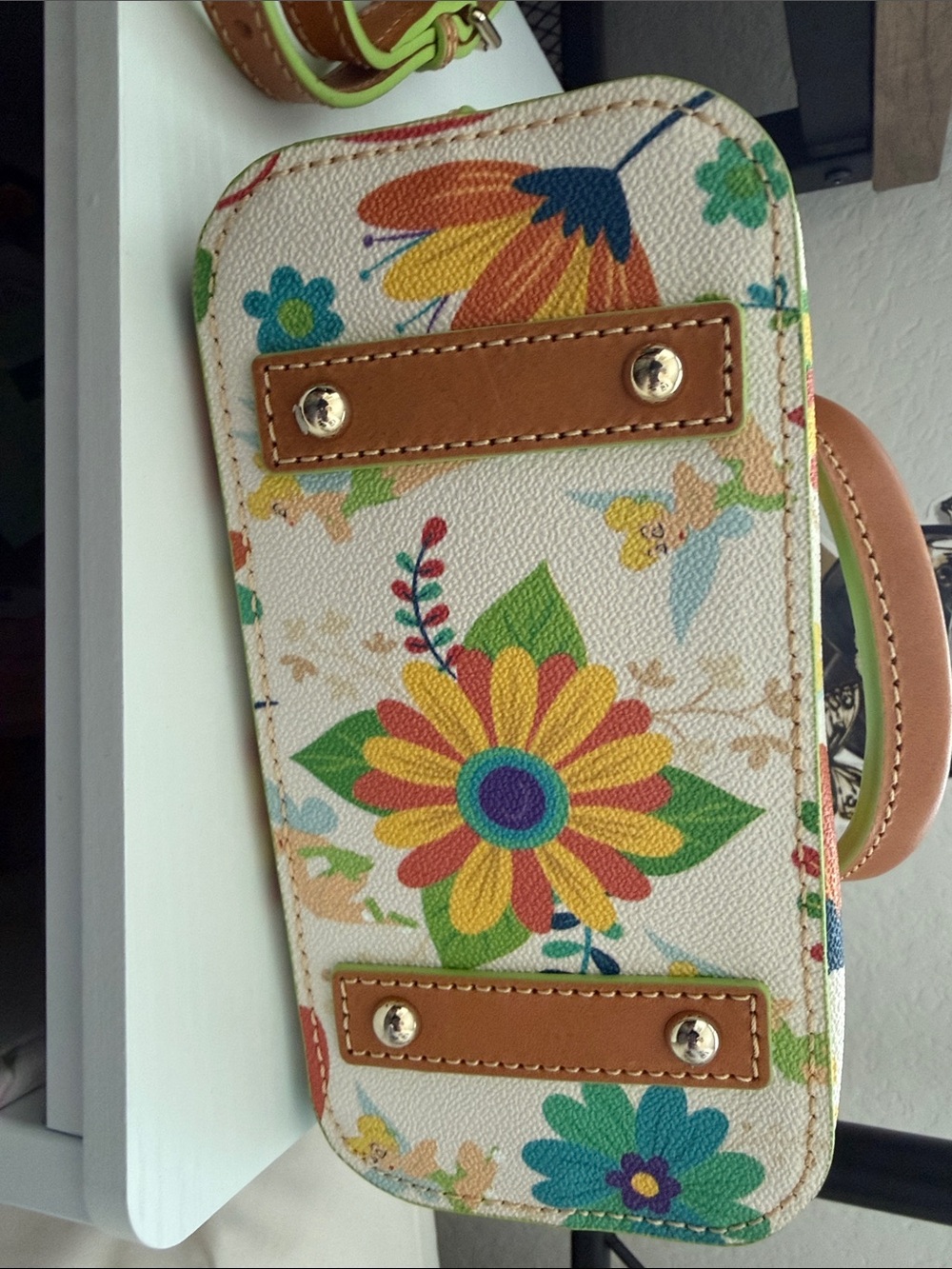 EUC Dooney & Bourke Floral Tinkerbell Disney Parks Mini Satchel - Picture 3 of 6